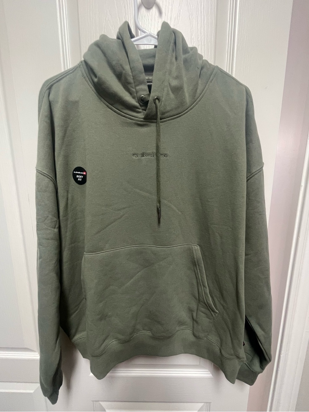 Quiksilver Boys Olive Crewneck Hoodie - Olive Green